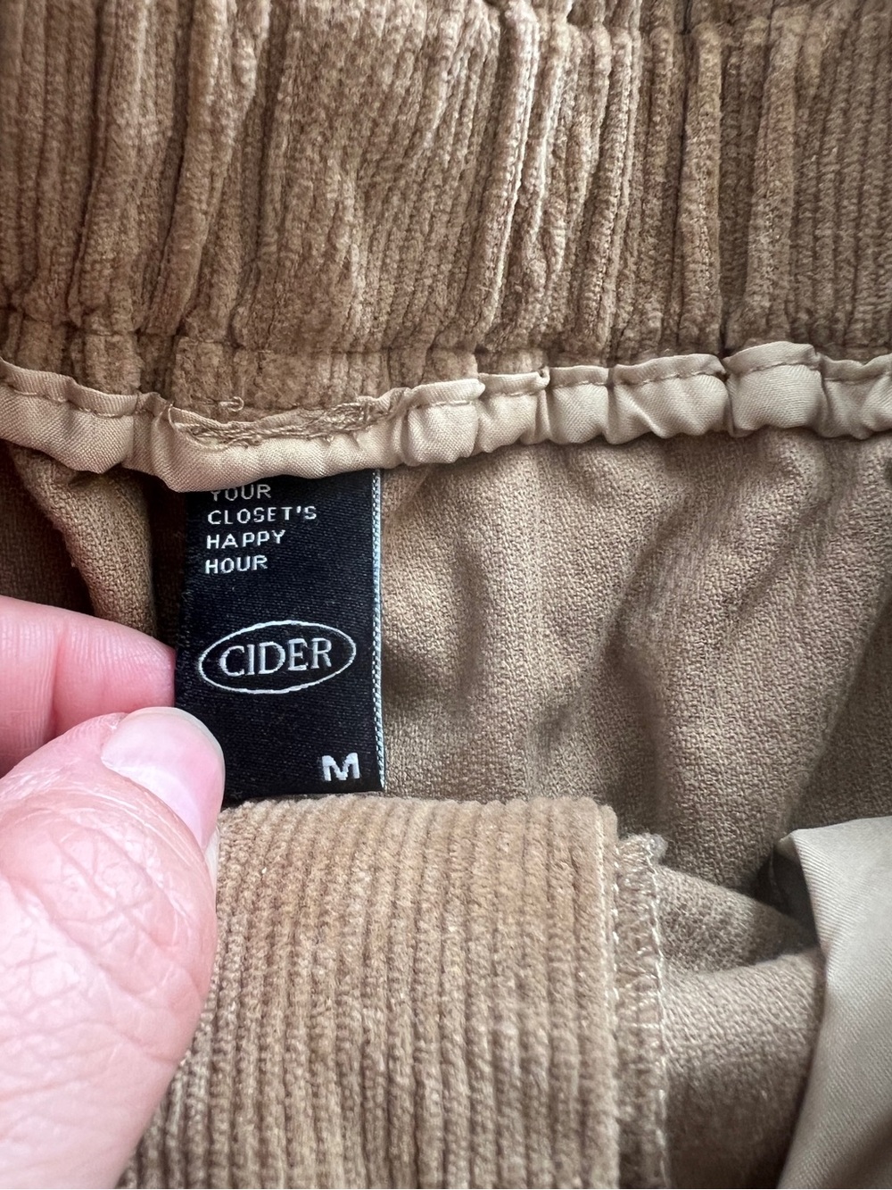 Paperbag Corduroy Neutral Cottagecore Casual Cider Shorts M - Picture 2 of 6